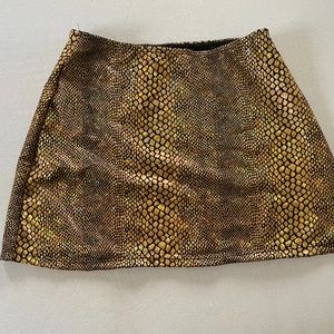 Gold snake skin festival skirt